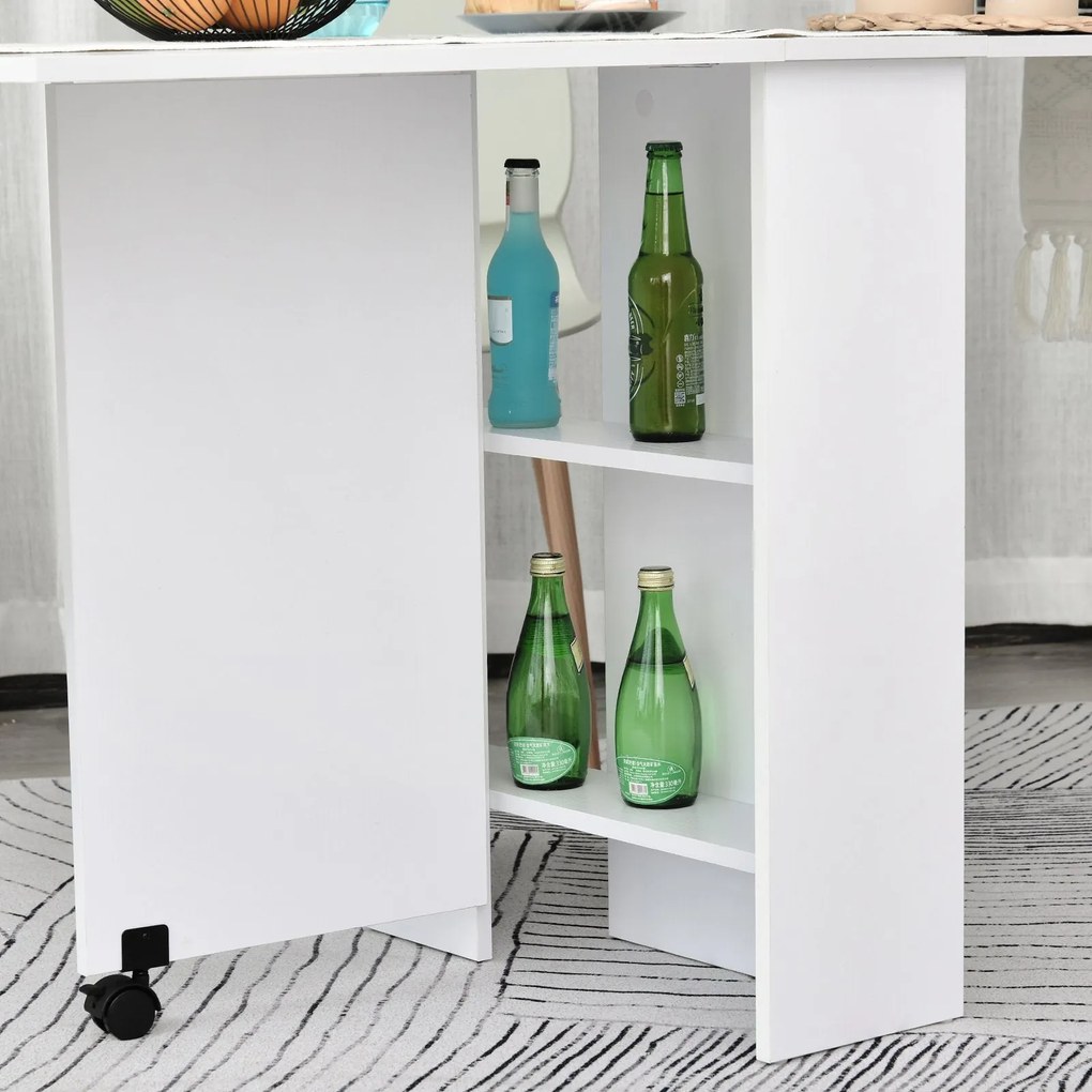 Mesa de Jantar Dobrável Atman - Branco - Design Nórdico