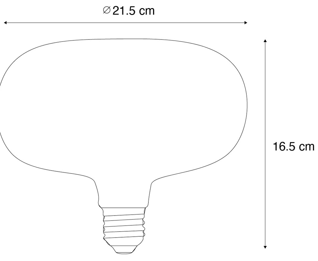 Lâmpada LED E27 P215 Fumada 3.4W 60lm 1800K