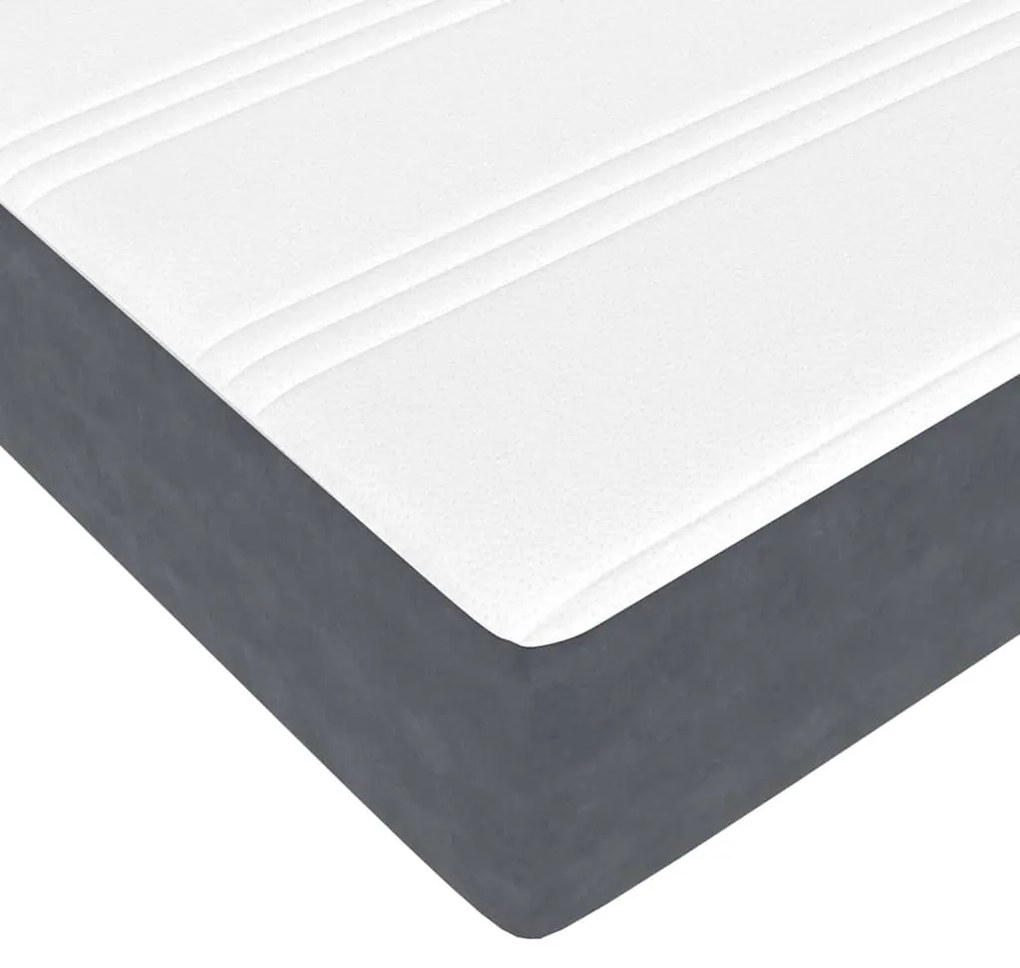 Estrutura de cama com colchão Cinzento escuro 140 x 200 cm