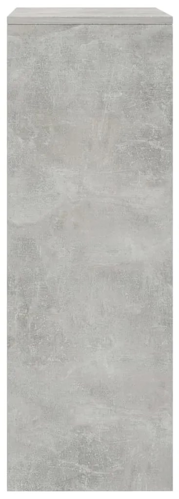 Aparador c/ 6 gavetas 50x34x96cm contraplacado cinzento cimento