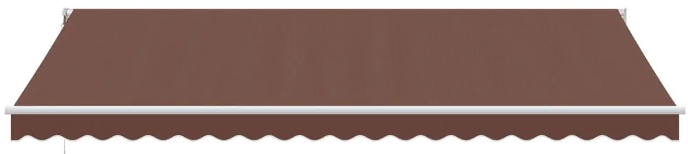 Toldo retrátil automático 500x300 cm castanho