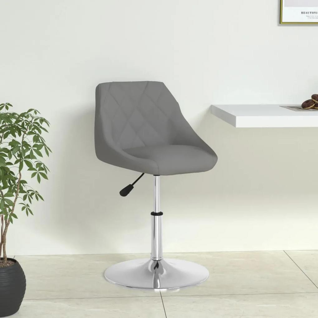 Cadeira de jantar couro artificial cinzento