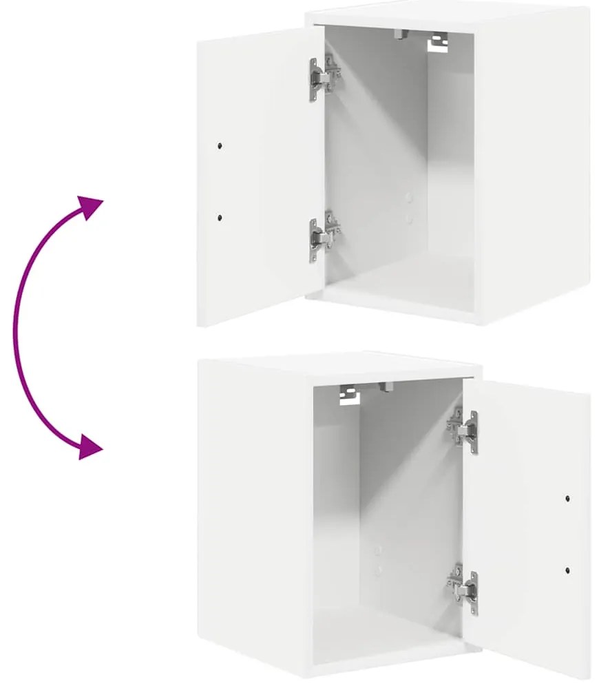 Armários de garagem 2 pcs derivados de madeira branco