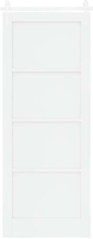 Porta Deslizante vidaXL com Conjunto de Ferragens Branca 83x211 cm Mad