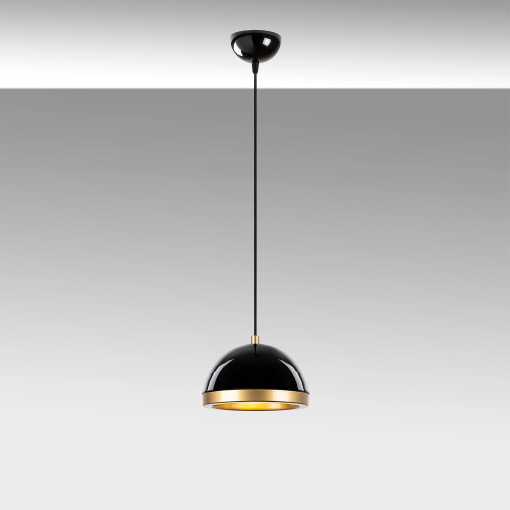 Chandelier Fenerci – Preto e Dourado – 20 x 20 x 21 cm
