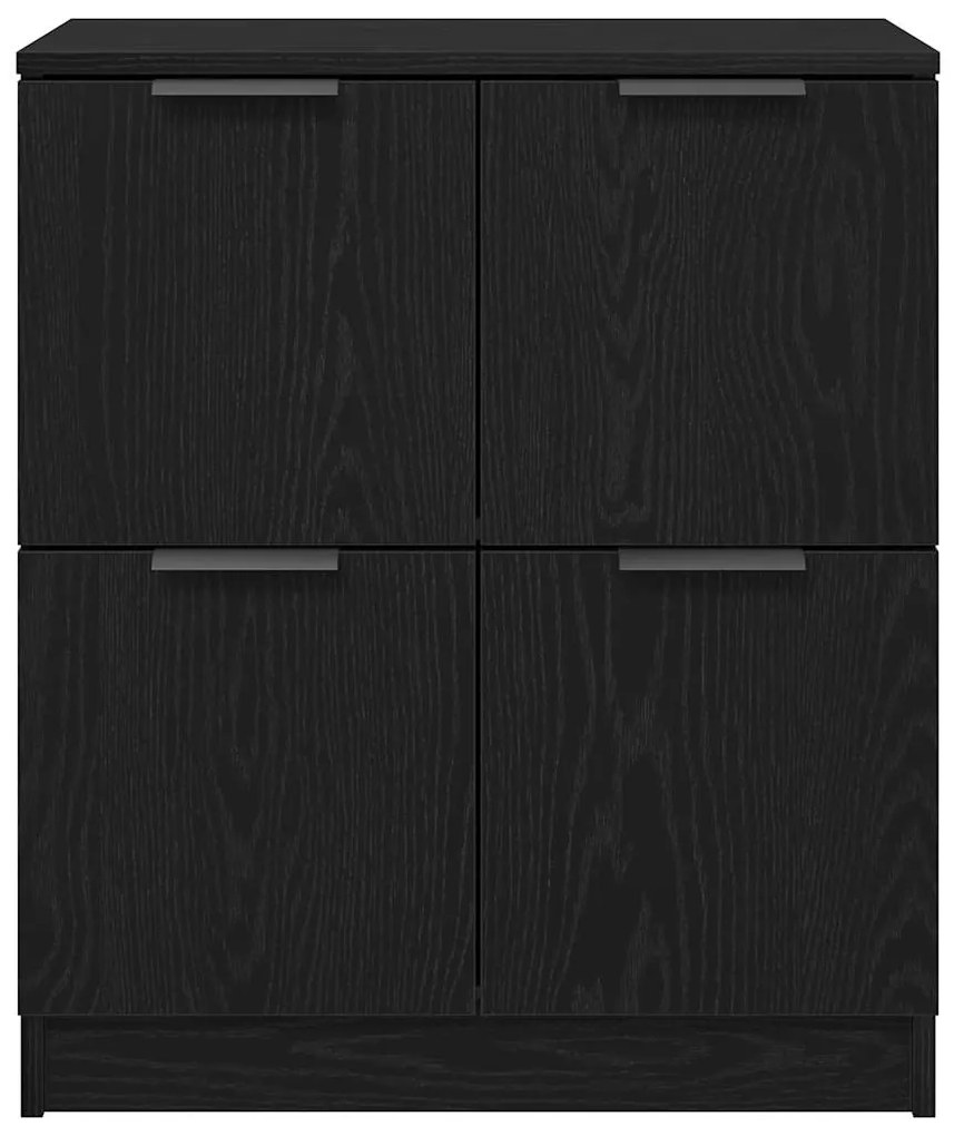 Buffet de Carvalho Preto vidaXL - 60 x 30 x 70 cm - Feito de Madeira G
