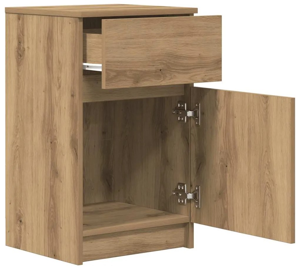 Mesas de cabeceira 2pcs derivados de madeira carvalho artisiano