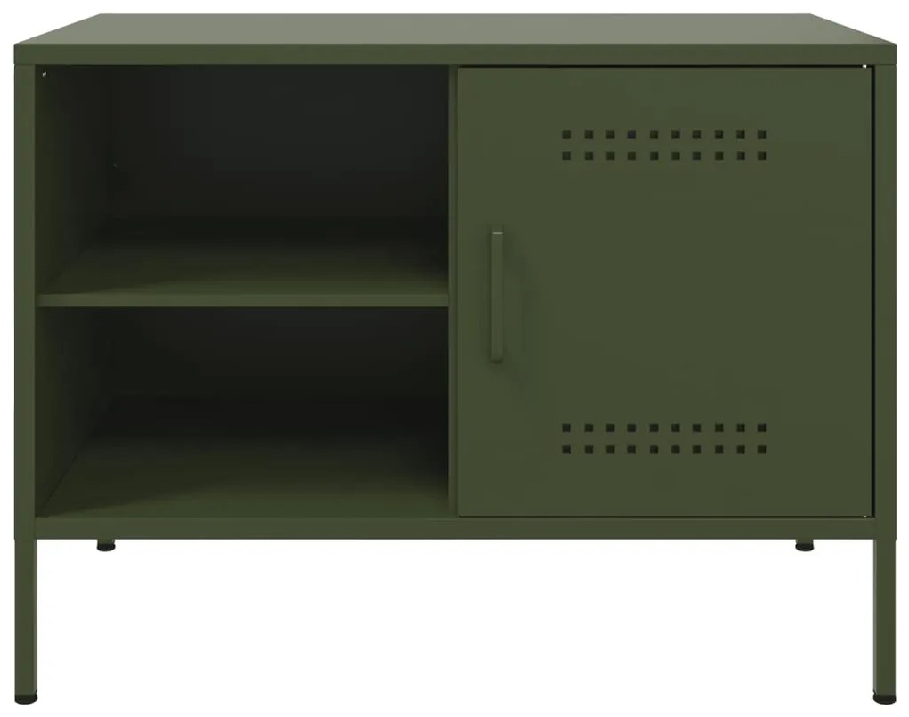 Móveis de TV 2 pcs 68x39x50,5 cm aço verde-azeitona