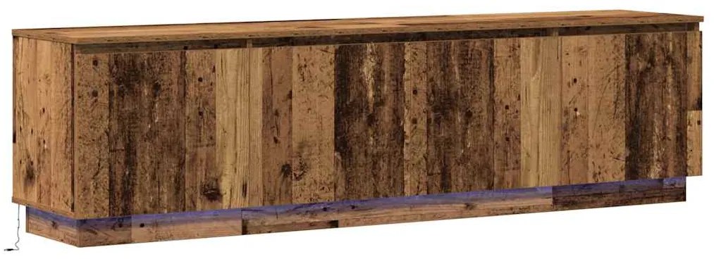 Armário de TV com LED Madeira Velha 180x38x49 cm Madeira de Engenharia