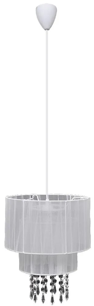 Lustre pendente moderno de cristal branca