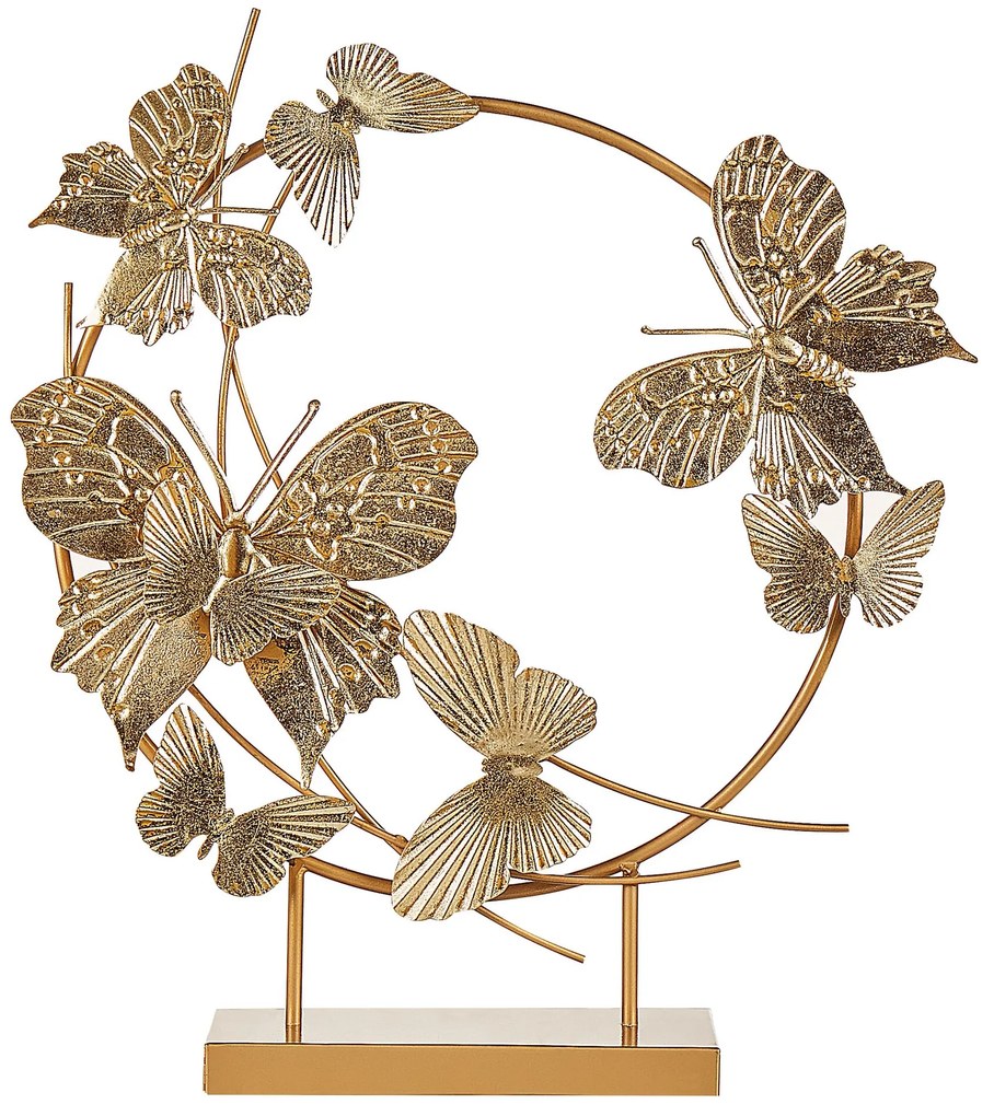 Figura decorativa em metal dourado 48 cm BERYLLIUM Beliani