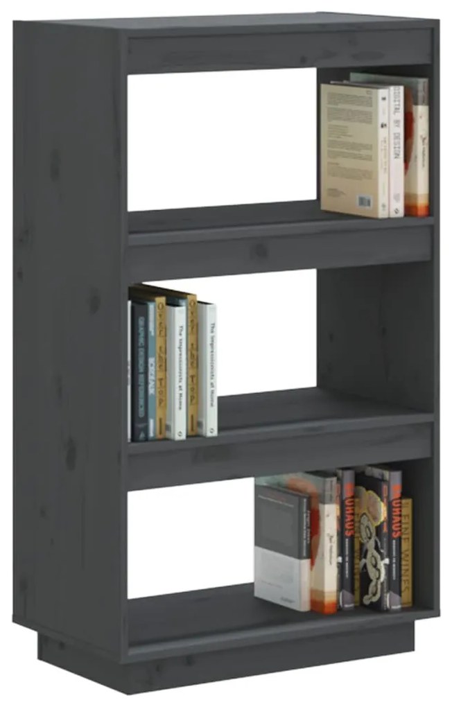 Estante/divisória 60x35x103 cm pinho maciço cinzento