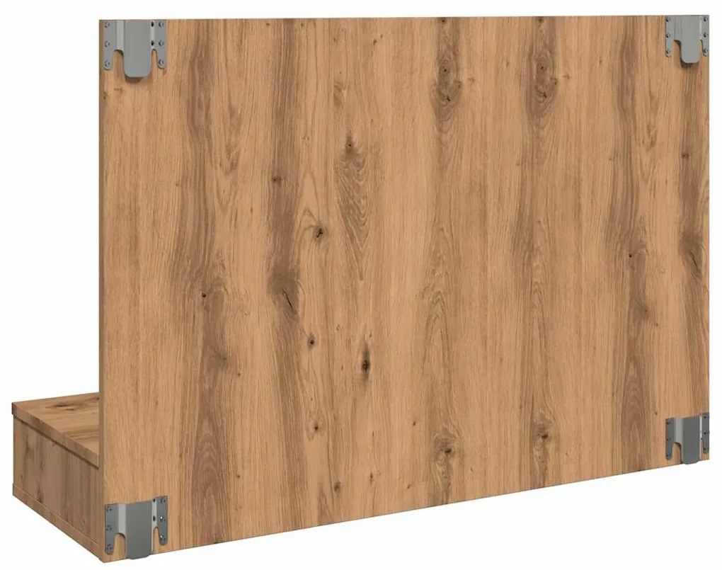 Toucador de Parede com Luzes LED - 90x31,5x62 cm - Carvalho Artisiano