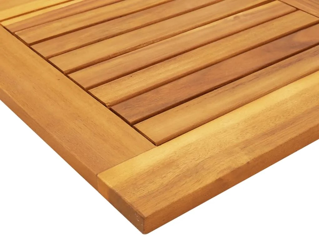 Tampo de mesa quadrado 90x90x2,2 cm madeira de acácia maciça