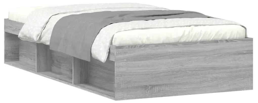 Estrutura de cama 90x190 cm cinzento sonoma