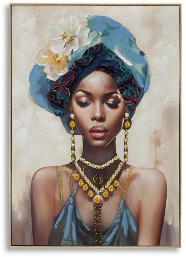 PINTURA EM TELA COM MOLDURA AYDA -B- CM 72X4,5X102