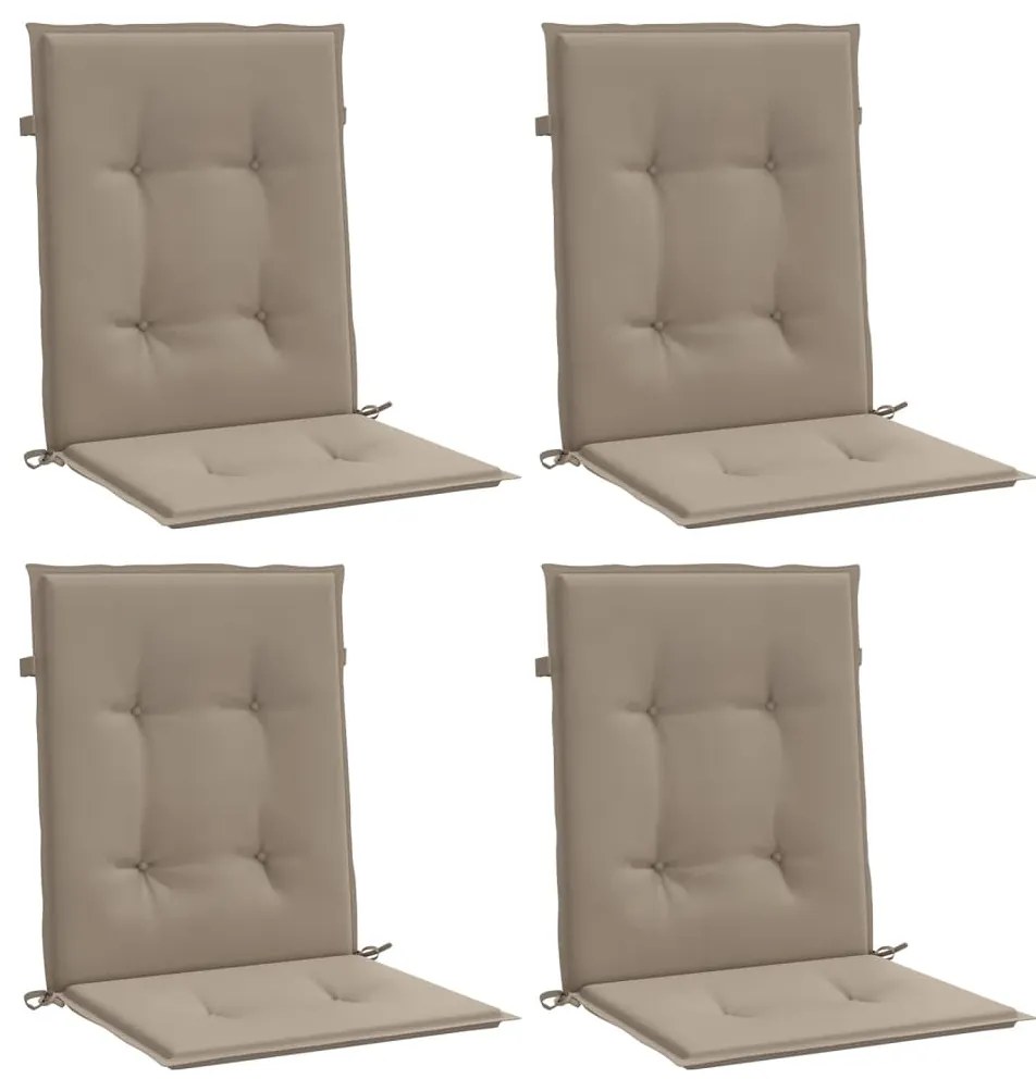 Almofadões lombares p/ cadeiras de jardim 4pcs oxford cinza-ac.