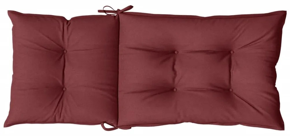 Almofadões cadeiras altas 2 pcs mesclado tecido vermelho tinto
