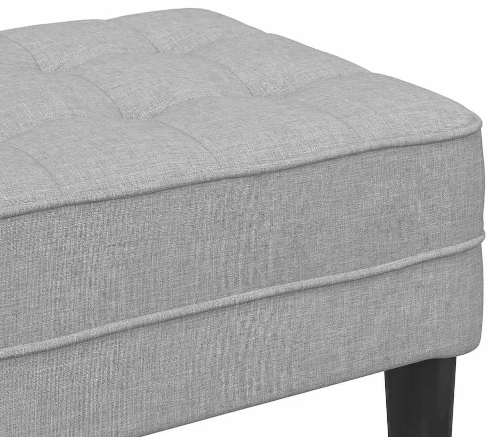 Banco vidaXL Cinza Nuvem 113x57x39 cm Tecido