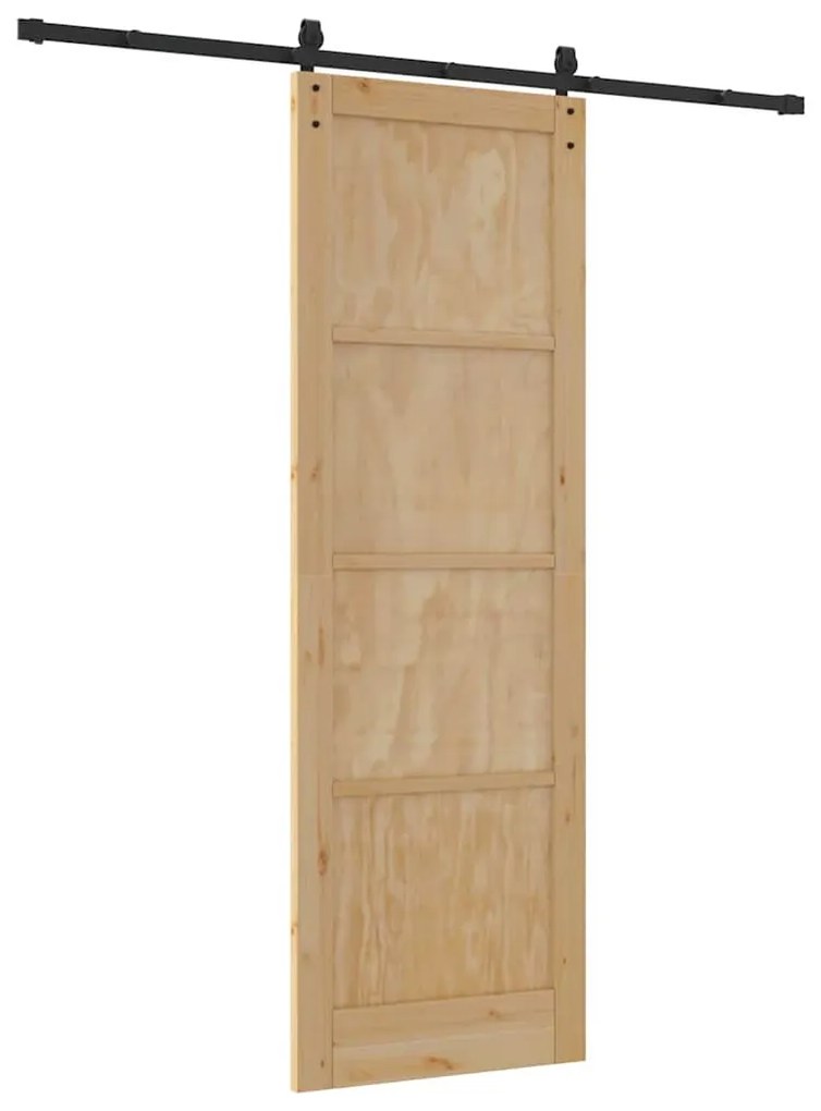 Porta Deslizante vidaXL com Conjunto de Acessórios 78x232 cm em Madeir