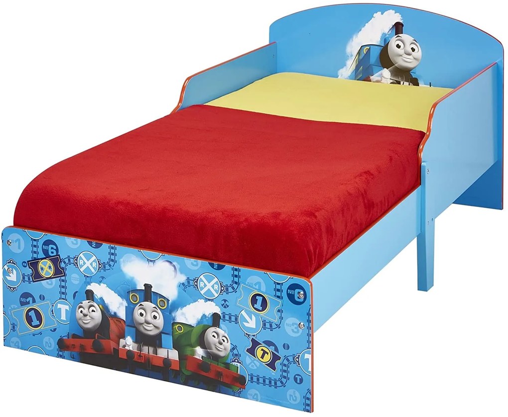 CAMA INFANTIL THOMAS & FRINDS COM COLCHÃO E ALMOFADA 59,x77x142 cm AZUL