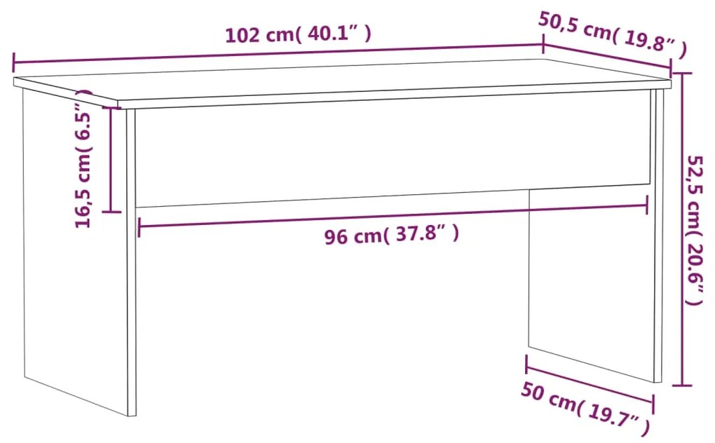 Mesa de Centro Beira Elevatória de 102 cm - Branco Brilhante - Design