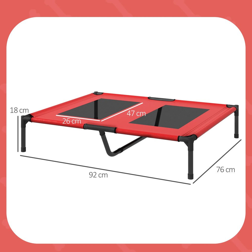 Cama com pés, cama para cães e gatos, cama de campanha, cama elevada para animais, tecido Oxford, textilene microperfurado, metal