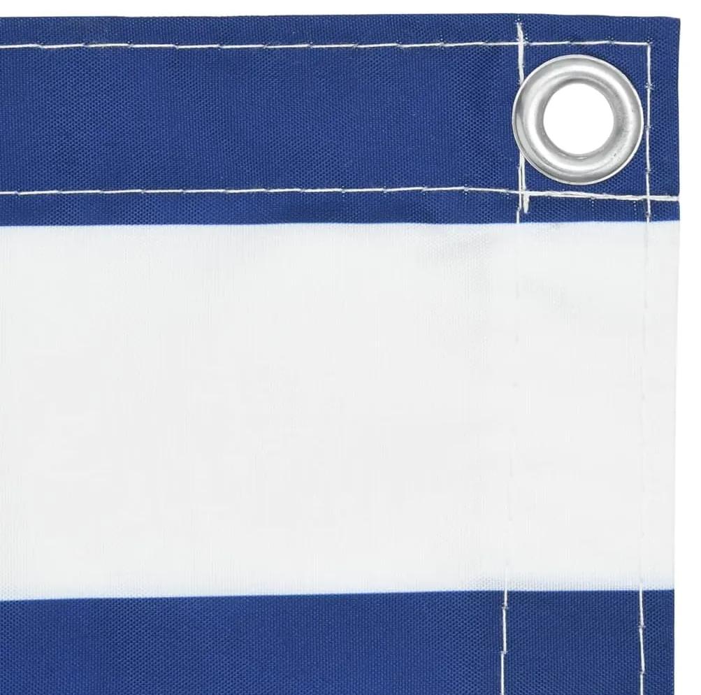 Tela de varanda 90x600 cm tecido Oxford branco e azul