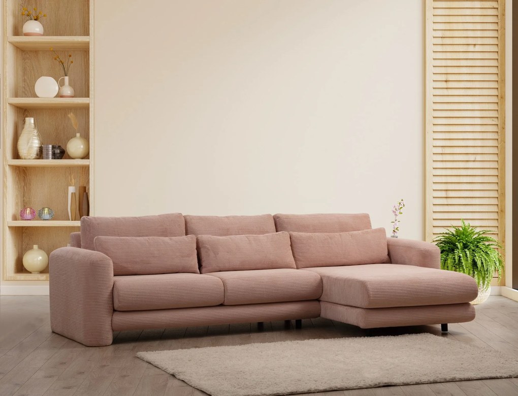 Sofá de Canto Lily – Rosa – 290 x 165 cm