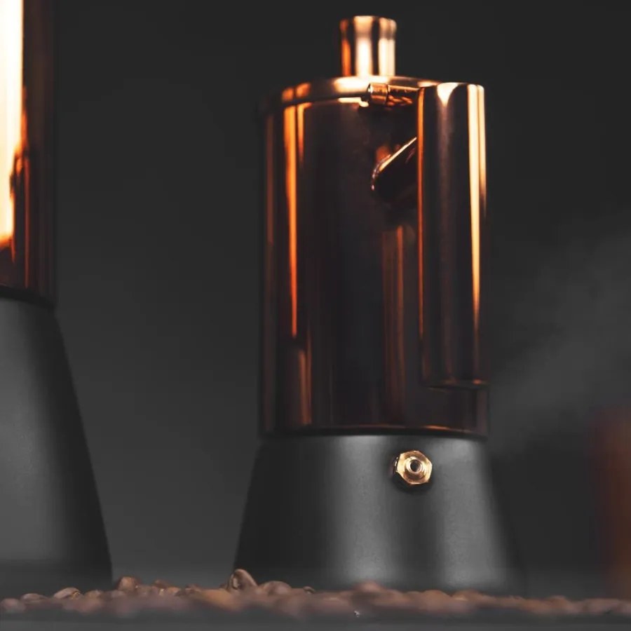 Máquina de café Italiana Moking 400 em aço inoxidável