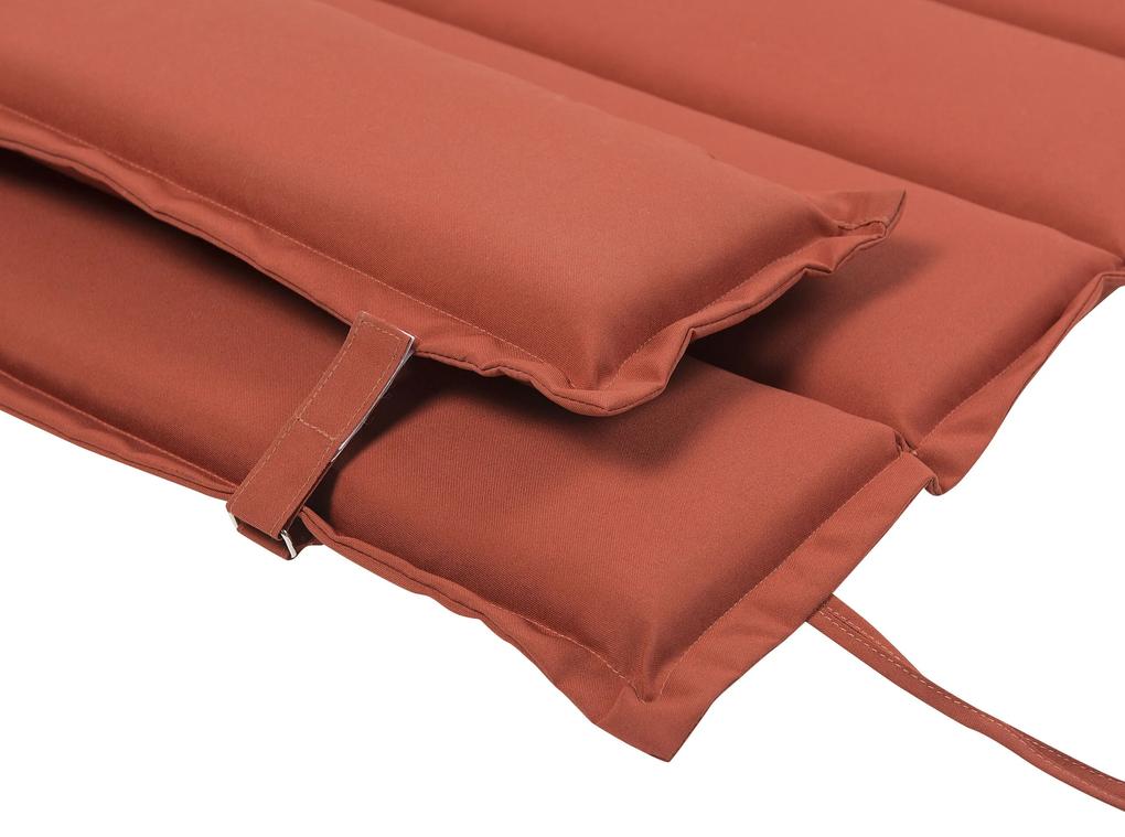 Almofada complementar para espreguiçadeira 180 x 60 x 5 cm vermelha BRESCIA Beliani