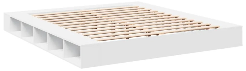 Estrutura de cama 200x200 cm derivados de madeira branco