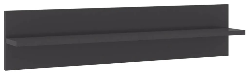 Estantes de parede 4pcs derivados de madeira cinza brilhante
