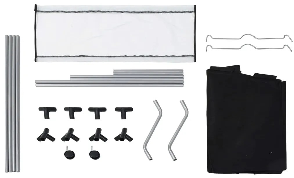 Separador de roupa suja com 3 sacos aço preto