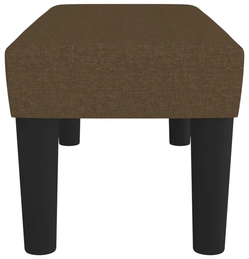 Banco 70x30x30 cm tecido castanho-escuro