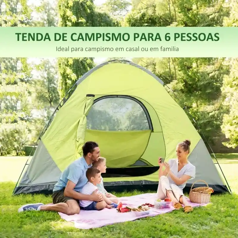 Tendas de Campismo 9 Pessoas de Poliéster Azul-verde na Loja