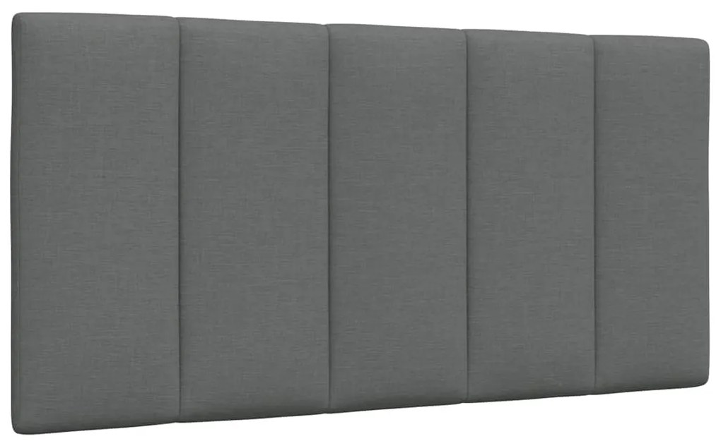 Estrutura de cama sem colchão 100x200 cm tecido cinzento-escuro