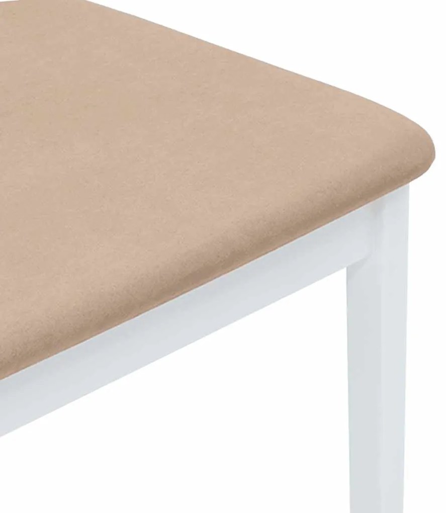Cadeiras de jantar com almofadões 2 pcs madeira maciça branco