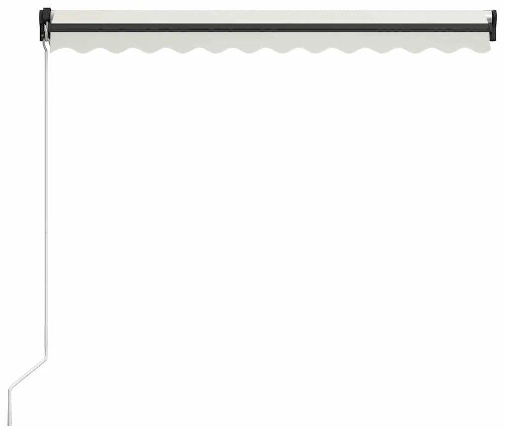 Toldo retrátil manual com LED 300x250 cm cor creme