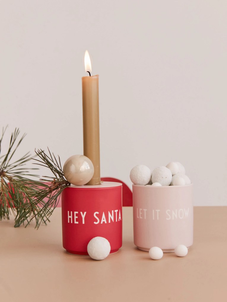 Caneca de design com inscrição Favourite HEY SANTA