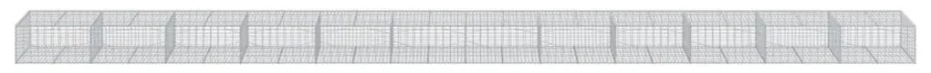 Cesto gabião com cobertura 1200x100x50 cm ferro galvanizado