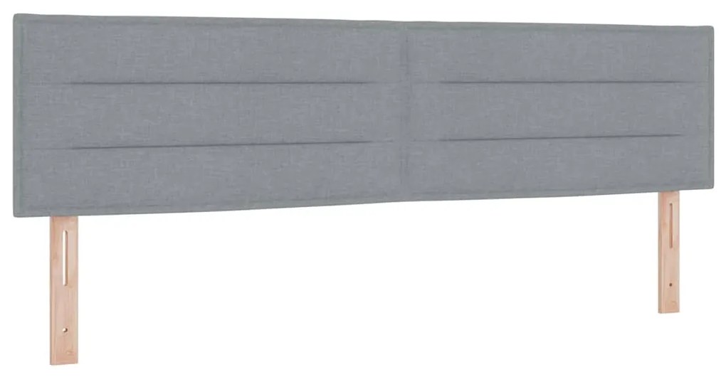 Cama Box Spring com Colchão Cinza Claro 180x200 cm Tecido