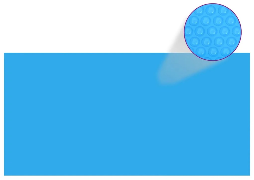 Cobertura de piscina rectangular, 732 x 366 cm, PE azul