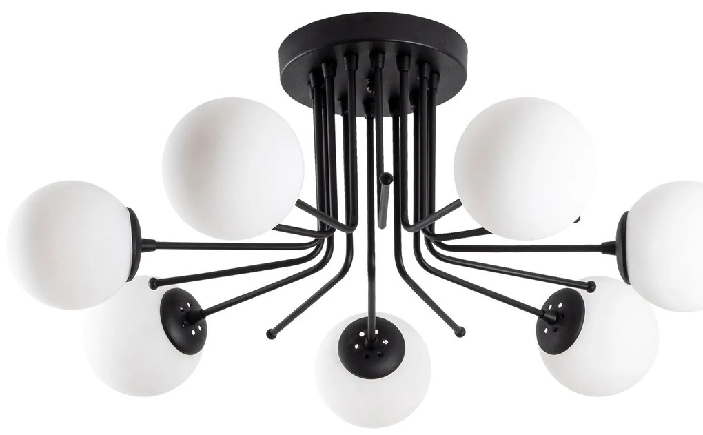 Candeeiro de Teto Daisy – Preto – Diâmetro 90 cm, Altura 35 cm