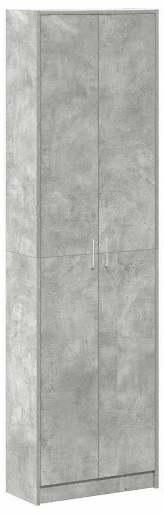 Guarda-roupa Cinza Concreto 55x25x189 cm Madeira Estruturada