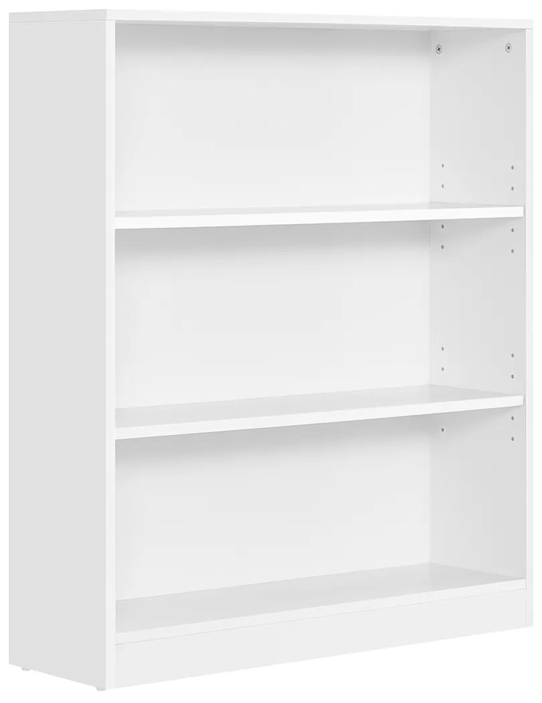 Estante com 3 níveis estilo escandinavo 24 x 80 x 93 cm Branco