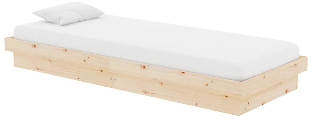 Estrutura cama pequena solteiro 75x190 cm madeira maciça