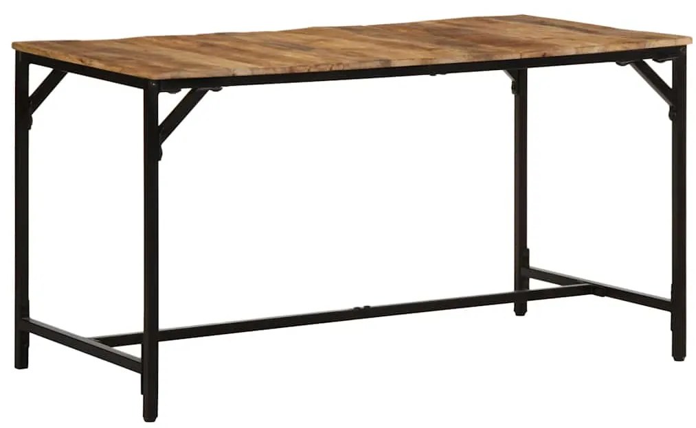 Mesa de jantar 140x70x75 cm madeira de mangueira maciça áspera