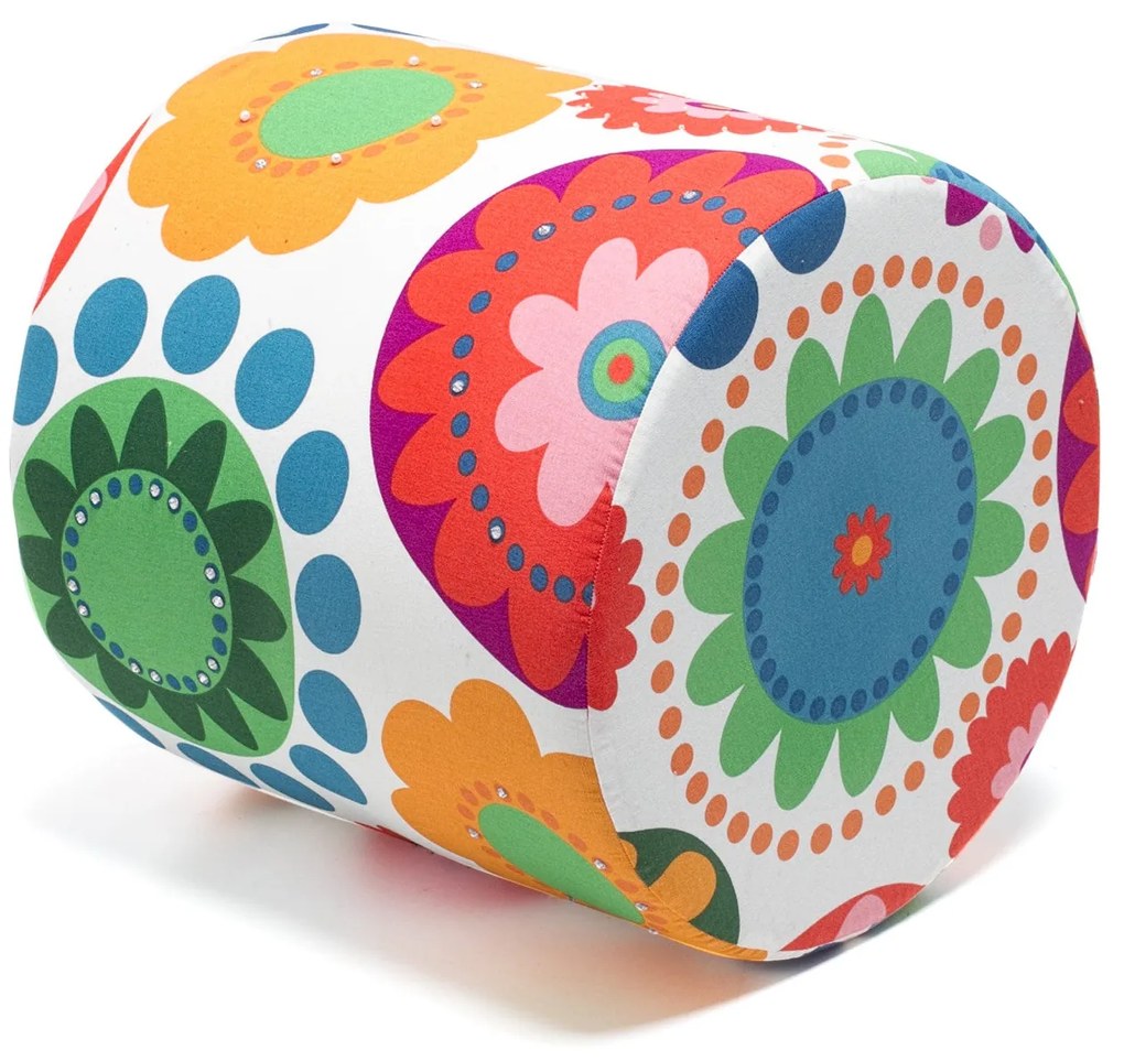 Tuffet Bahar – Branco, Vermelho, Verde, Azul, Rosa – 40 cm x 40 cm x 4