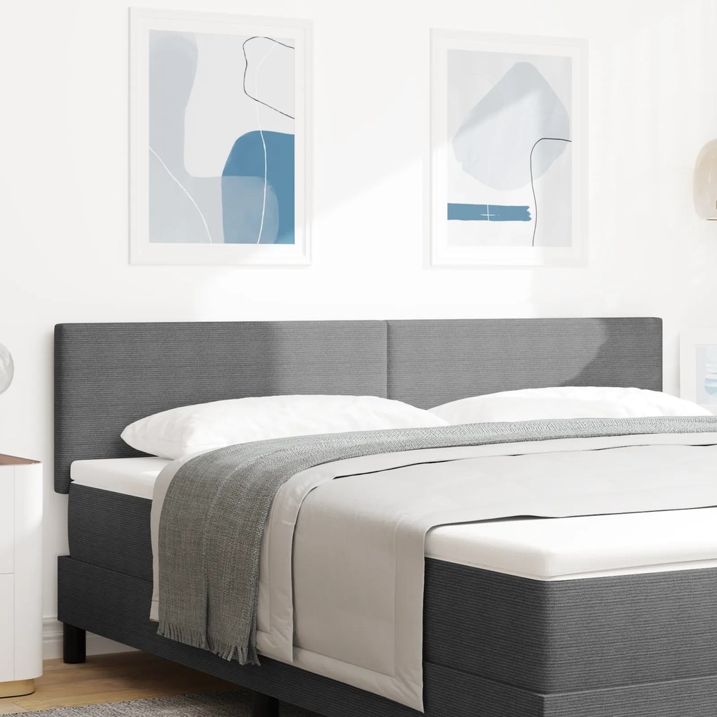 Cabeceira de LED vidaXL Design Simples Cinza Claro 90 cm em Tecido de Corduroy